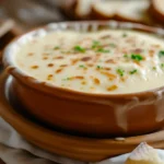 Creamy béchamel sauce recipe for croque monsieur served on rustic bread