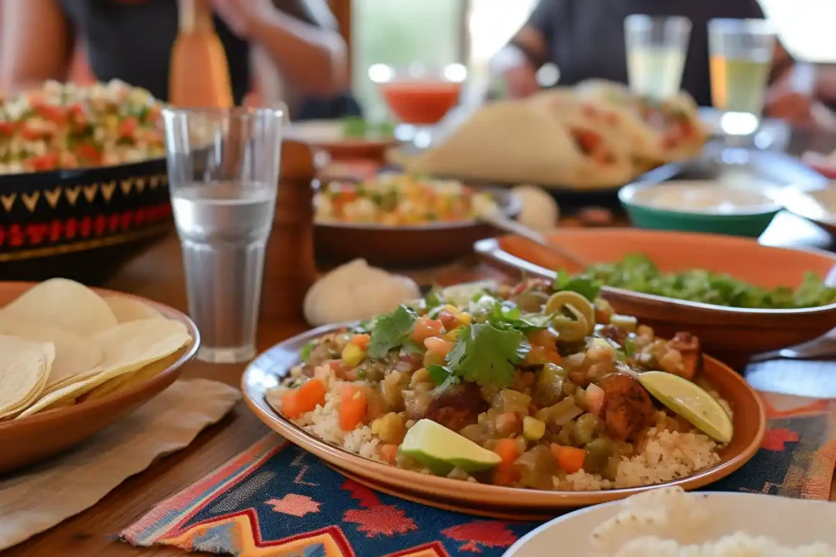 Hot portion of Easy Cinco de Mayo Recipes being served at a cozy family table