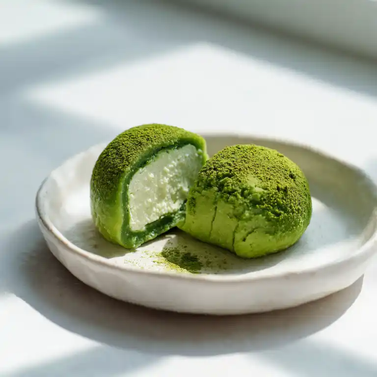 Matcha Green Tea Mochi Ice Cream Dessert