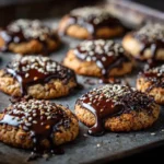 Miso Chocolate Puddle Cookies glossy chocolate puddles